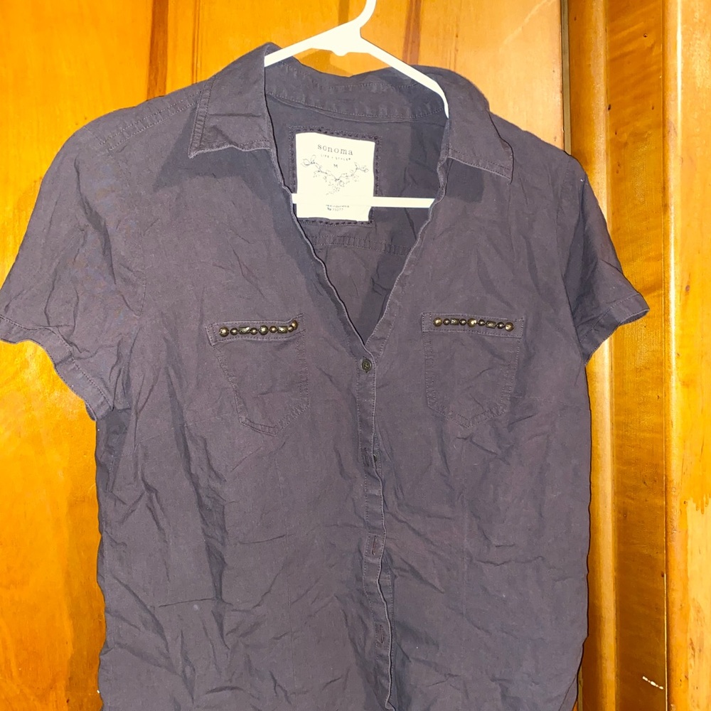 brown button up